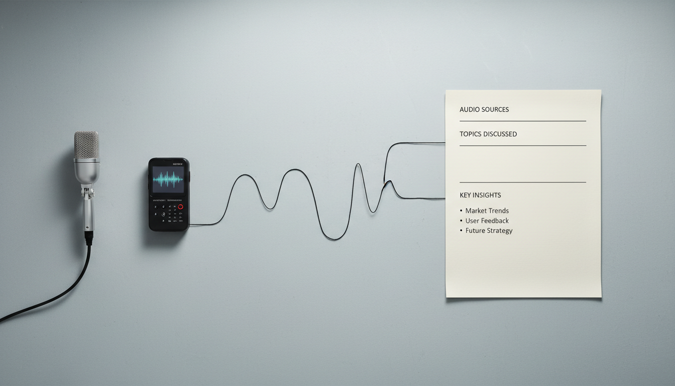Capture interface with Microphone, Audio File and Live Meeting sources, recording with live transcript