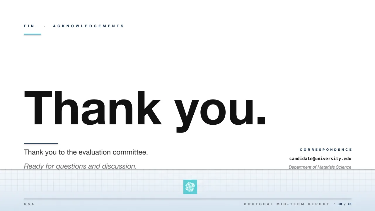 Biomaterials Doctoral Evaluation slide 10