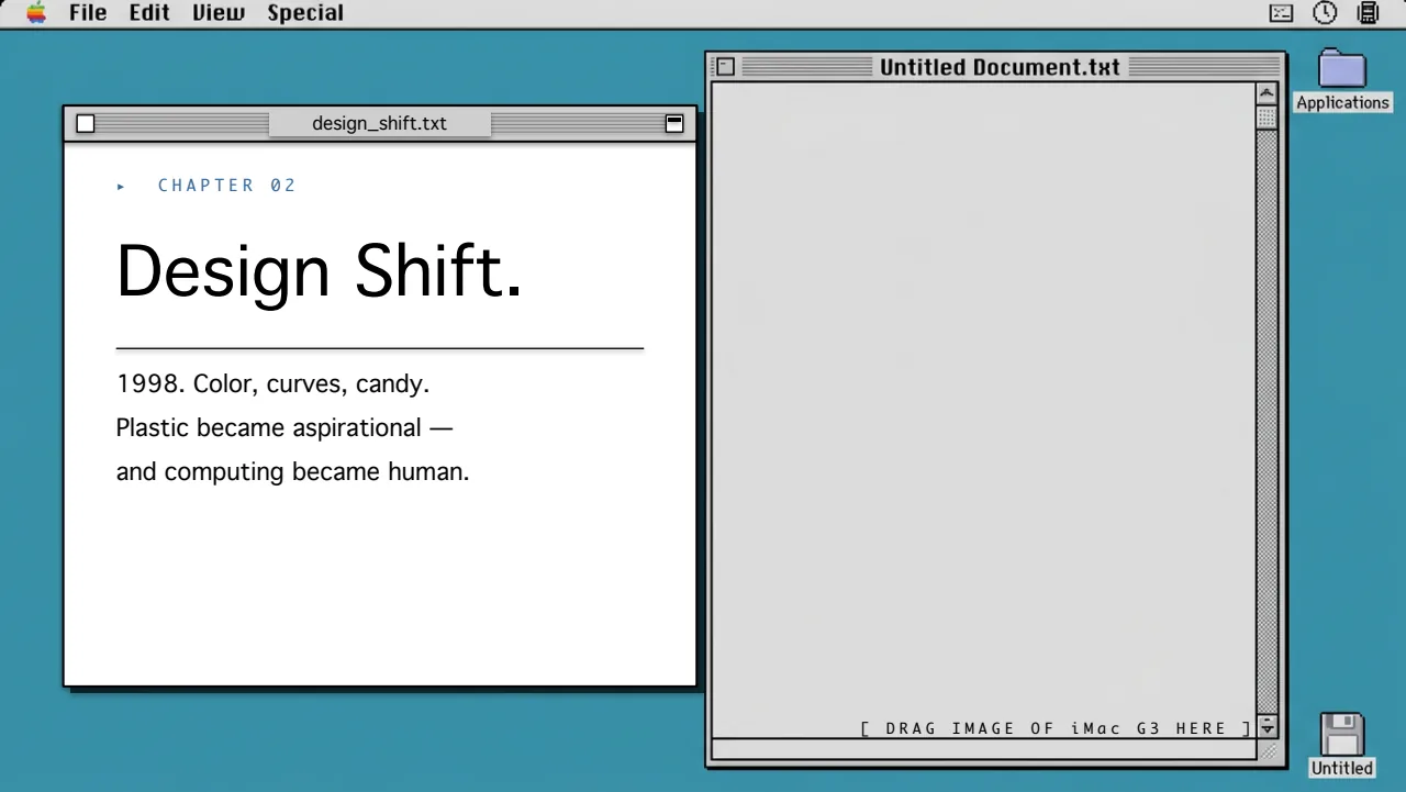 Retro OS Keynote slide 4