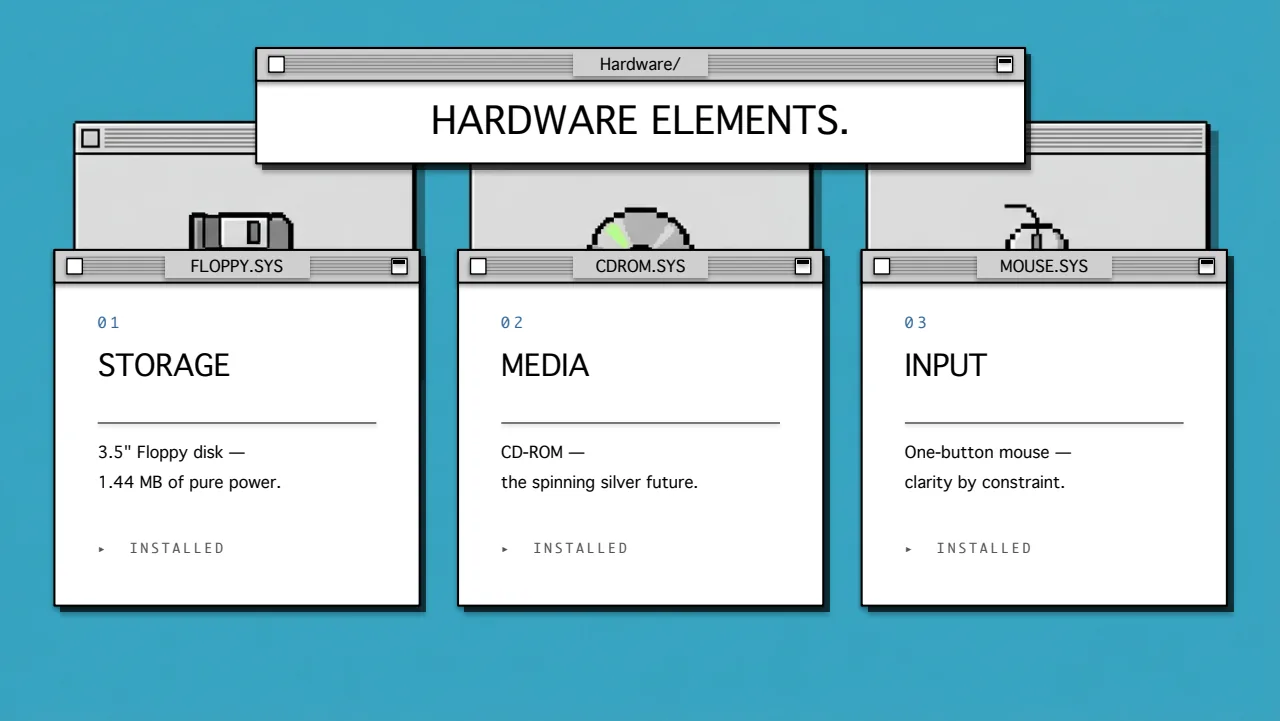 Retro OS Keynote slide 5