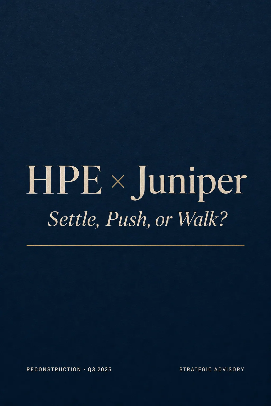 Cover of a reconstructed HPE–Juniper acquisition verdict report