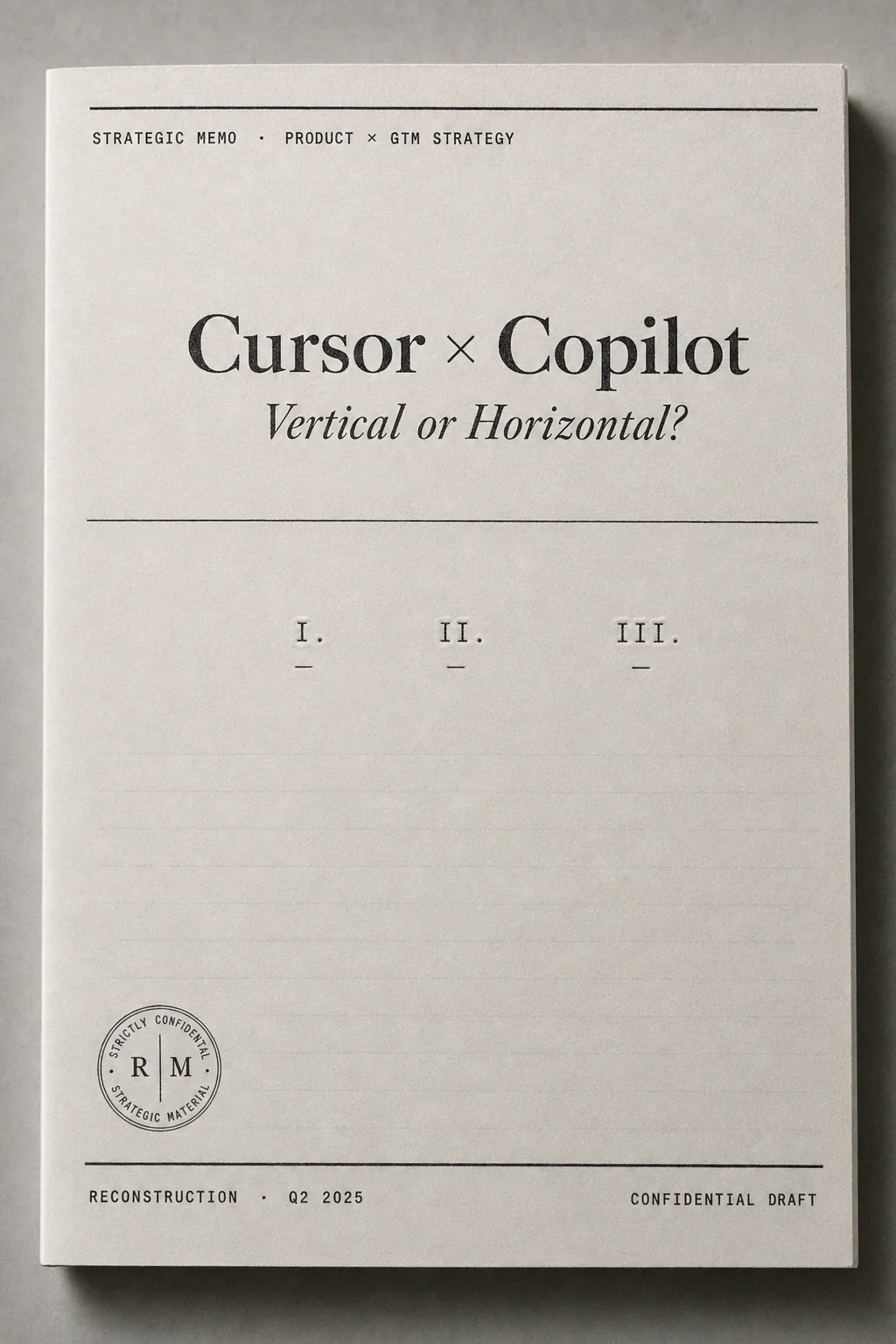 Cover of Cursor × Copilot positioning verdict report